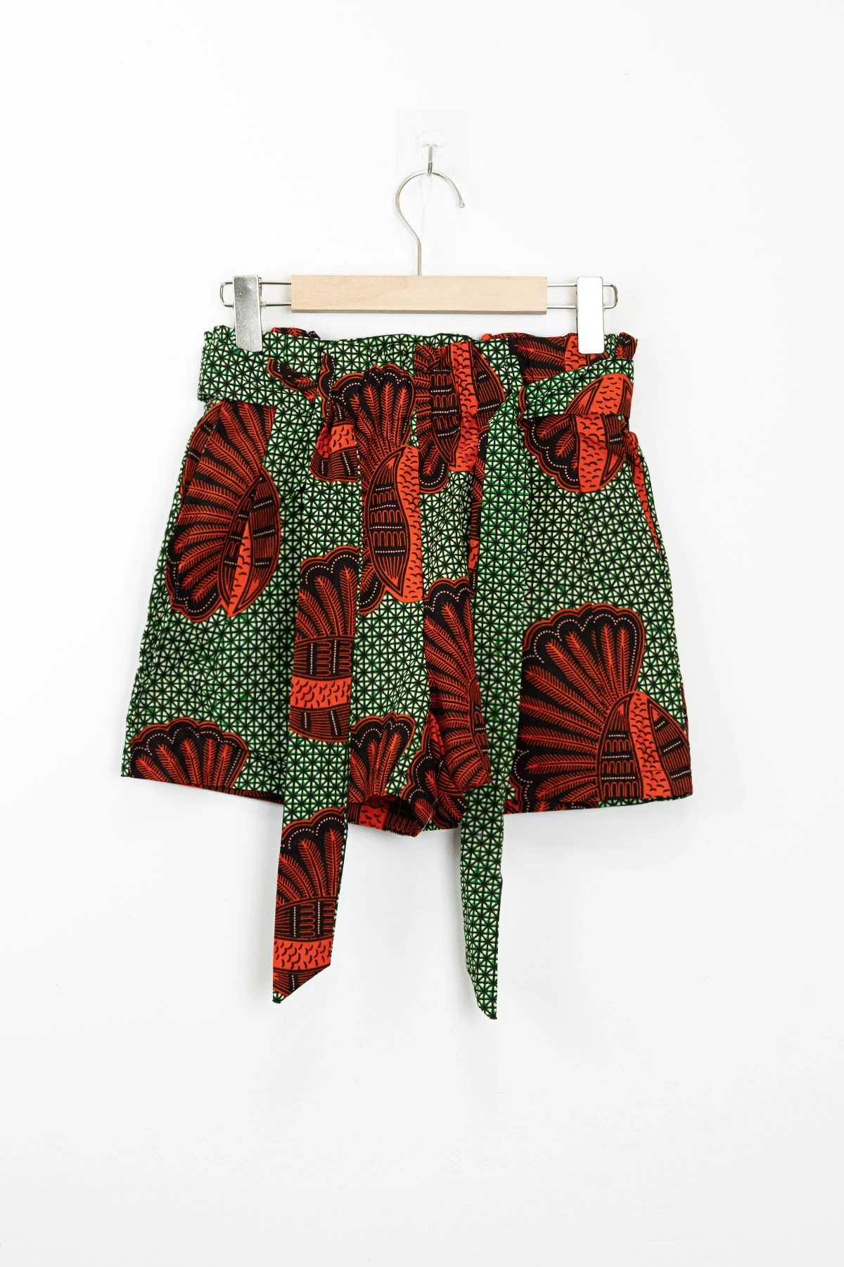 Cotton wax printed short