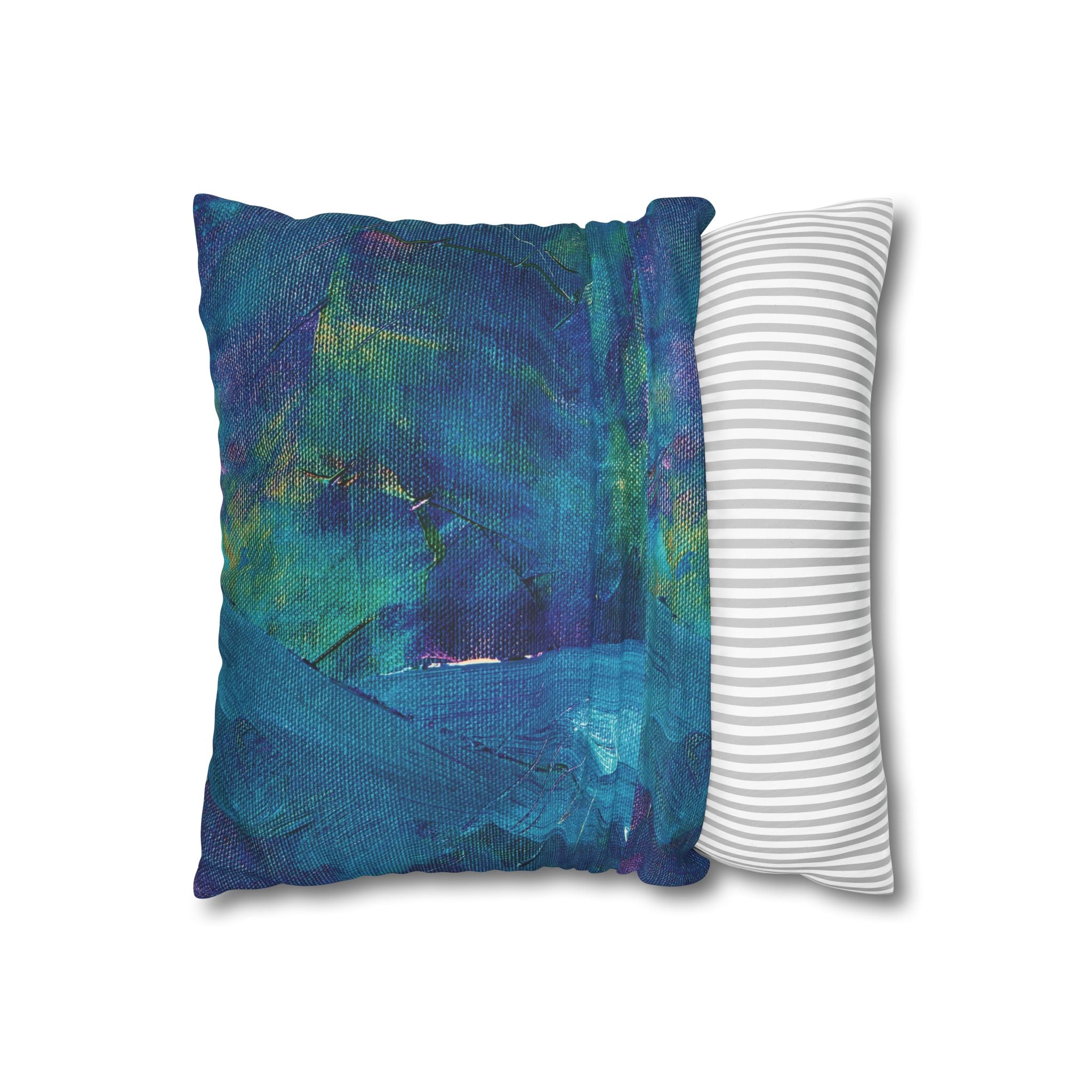 Quadratischer Kissenbezug aus Wildlederimitat