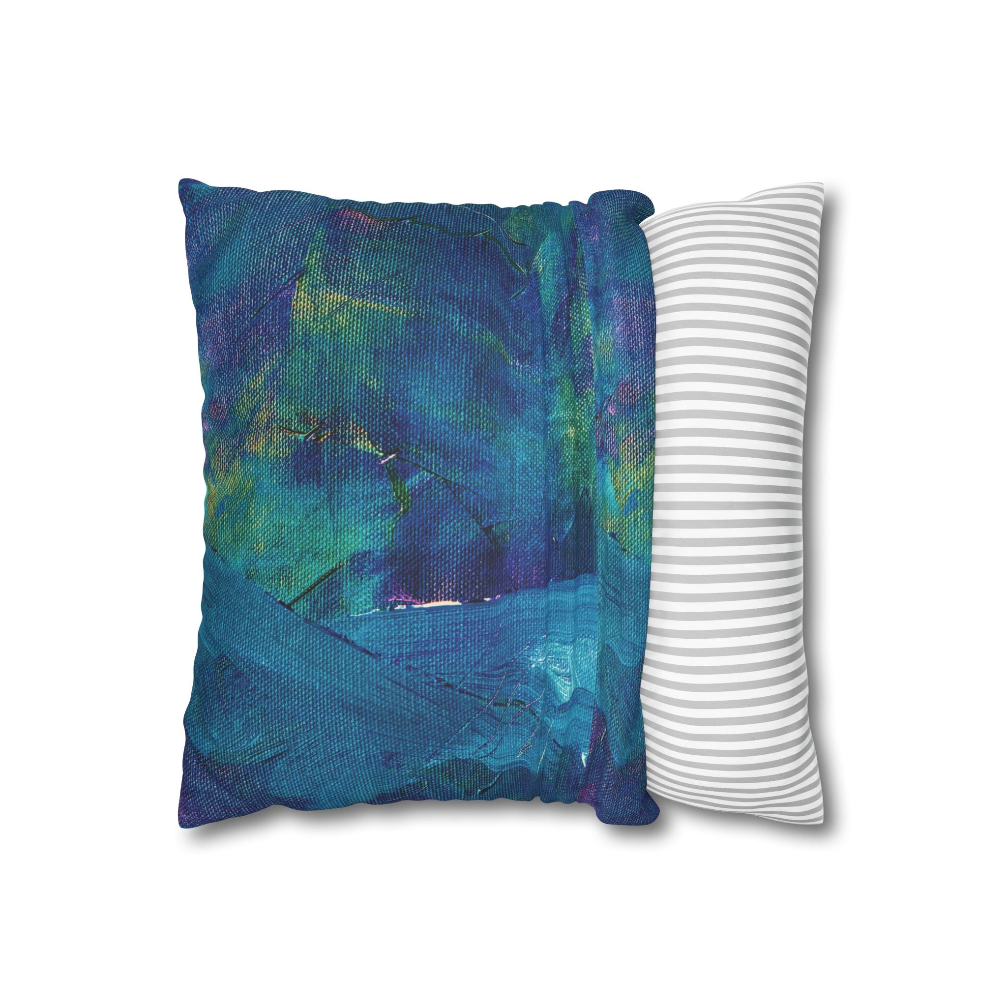 Quadratischer Kissenbezug aus Wildlederimitat