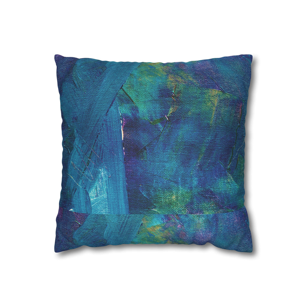 Quadratischer Kissenbezug aus Wildlederimitat