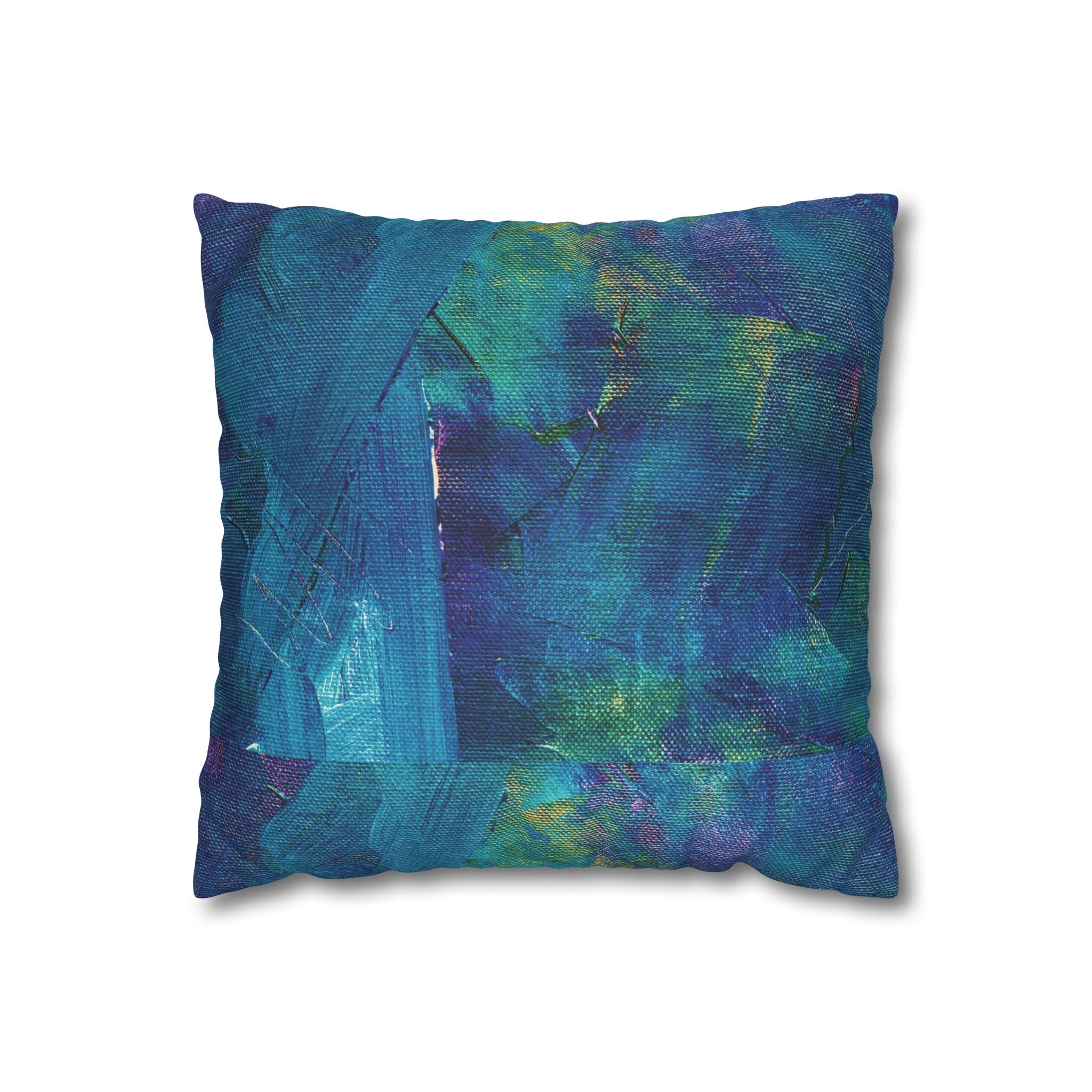 Quadratischer Kissenbezug aus Wildlederimitat