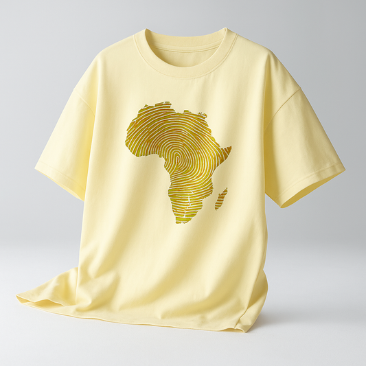 AFRICAN MAP. Crew-Neck Oversize T-shirt