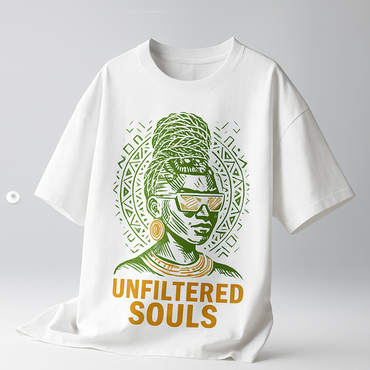 Afro futurist Crew-Neck Oversize T-shirt