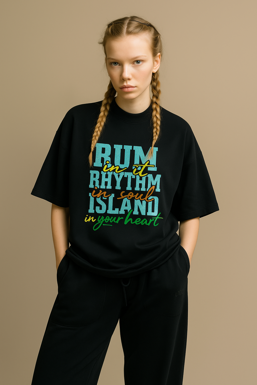 RUM. Crew-Neck Oversize T-shirt Unisex
