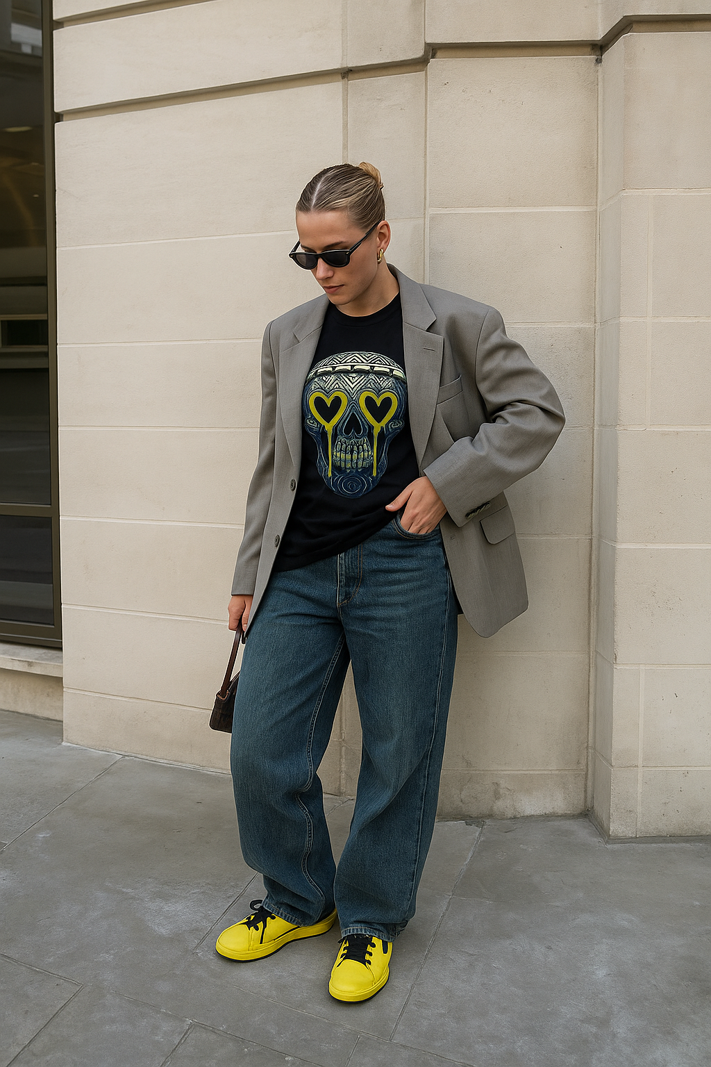 Gothic. Crew-Neck Oversize T-shirt