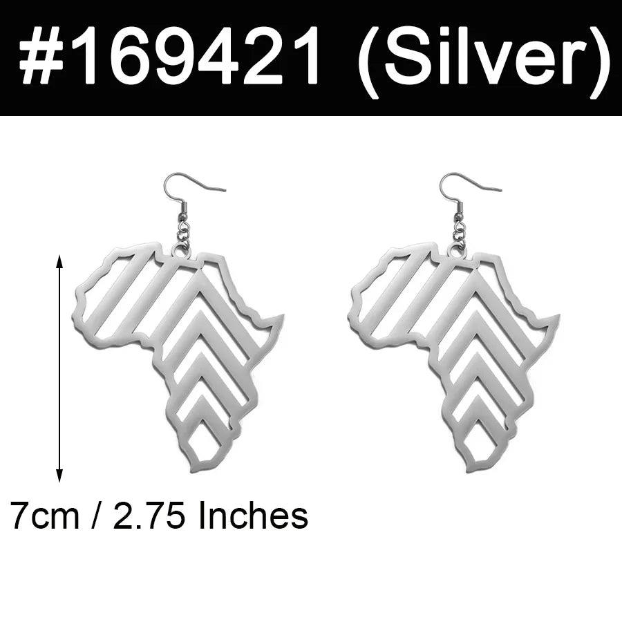 Afrika Karte Ohrringe