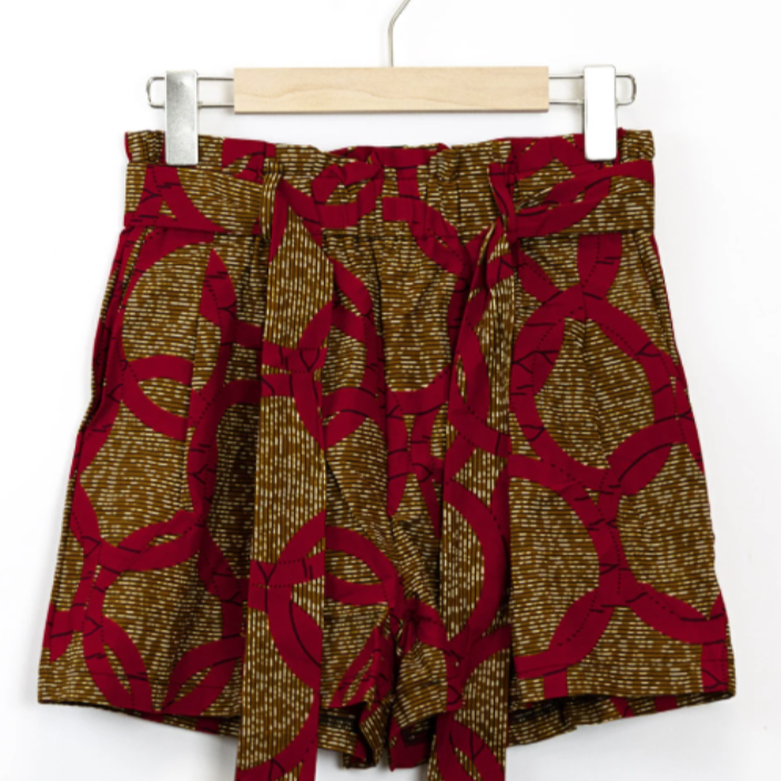 Cotton wax printed short