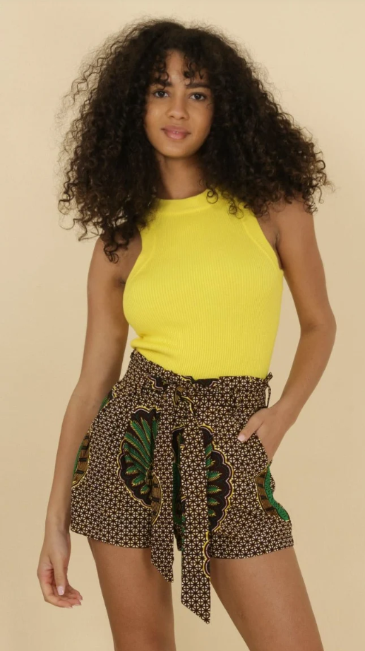 Cotton wax printed skirts