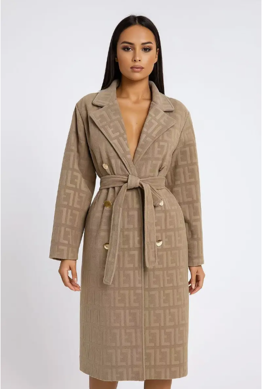 Trench Femme Élégant – XFashion Coat Automne/Hiver 2025