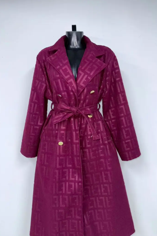 Trench Femme Élégant – XFashion Coat Automne/Hiver 2025