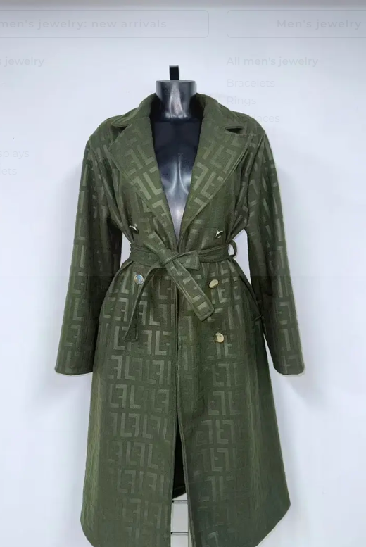 Trench Femme Élégant – XFashion Coat Automne/Hiver 2025