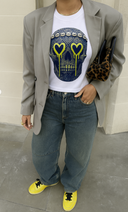 Gothic. Crew-Neck Oversize T-shirt