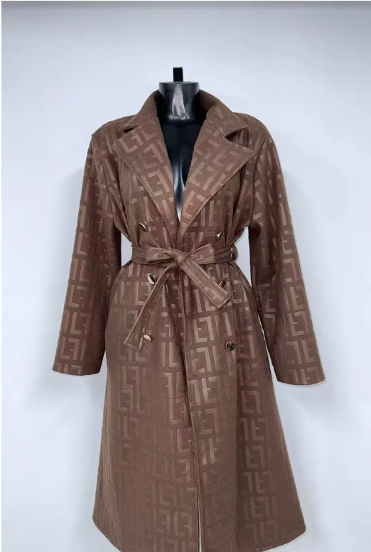 Trench Femme Élégant – XFashion Coat Automne/Hiver 2025