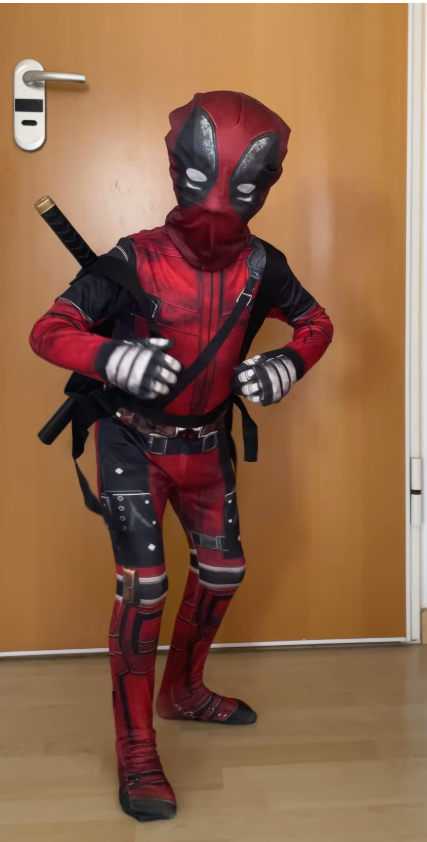 Costume Deadpool Enfant – Cosplay & Halloween 4pcs-Set