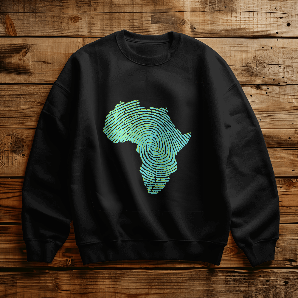 Unisex Rundhals-Sweatshirt mit Frontdruck AFRICA