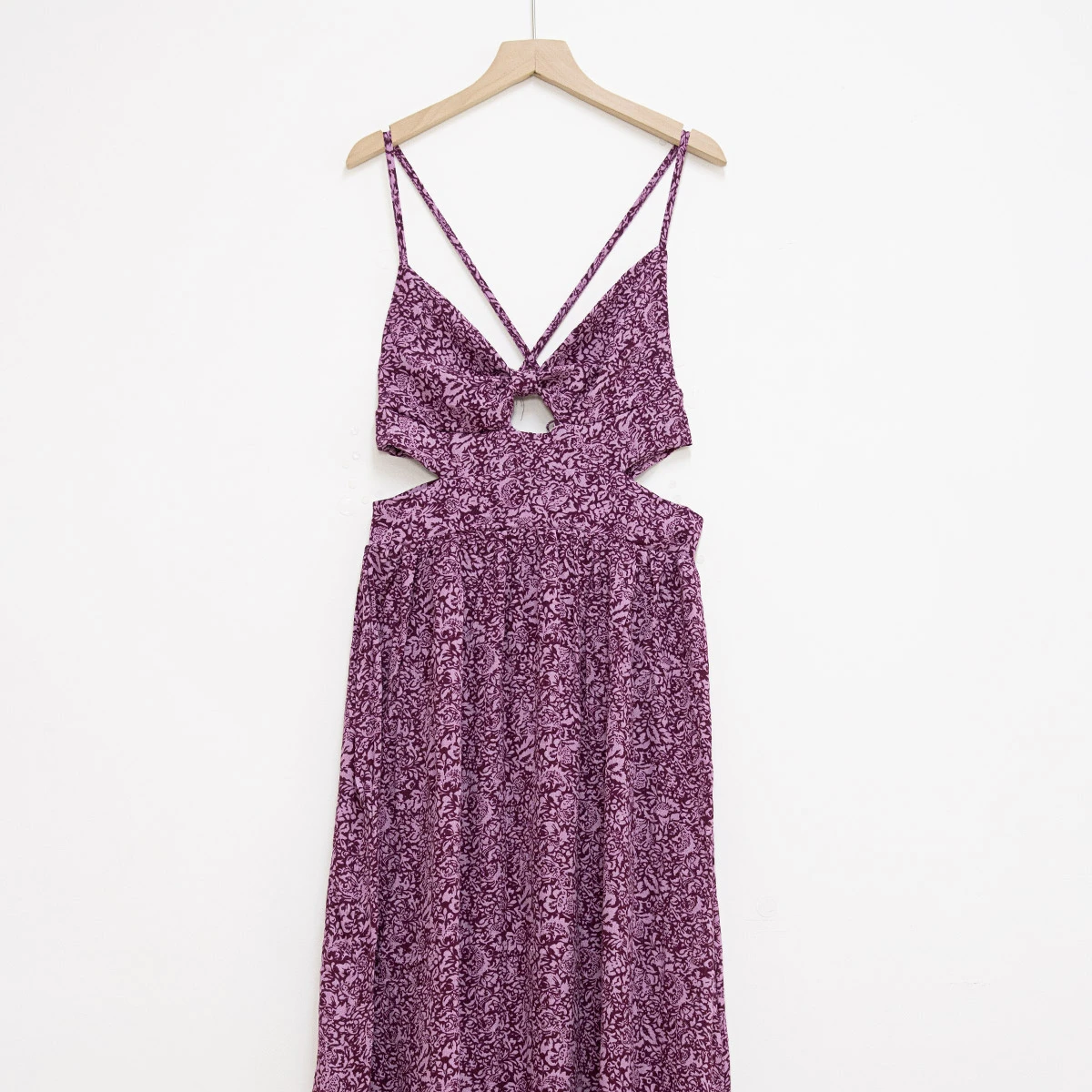 Long printed strappy dress