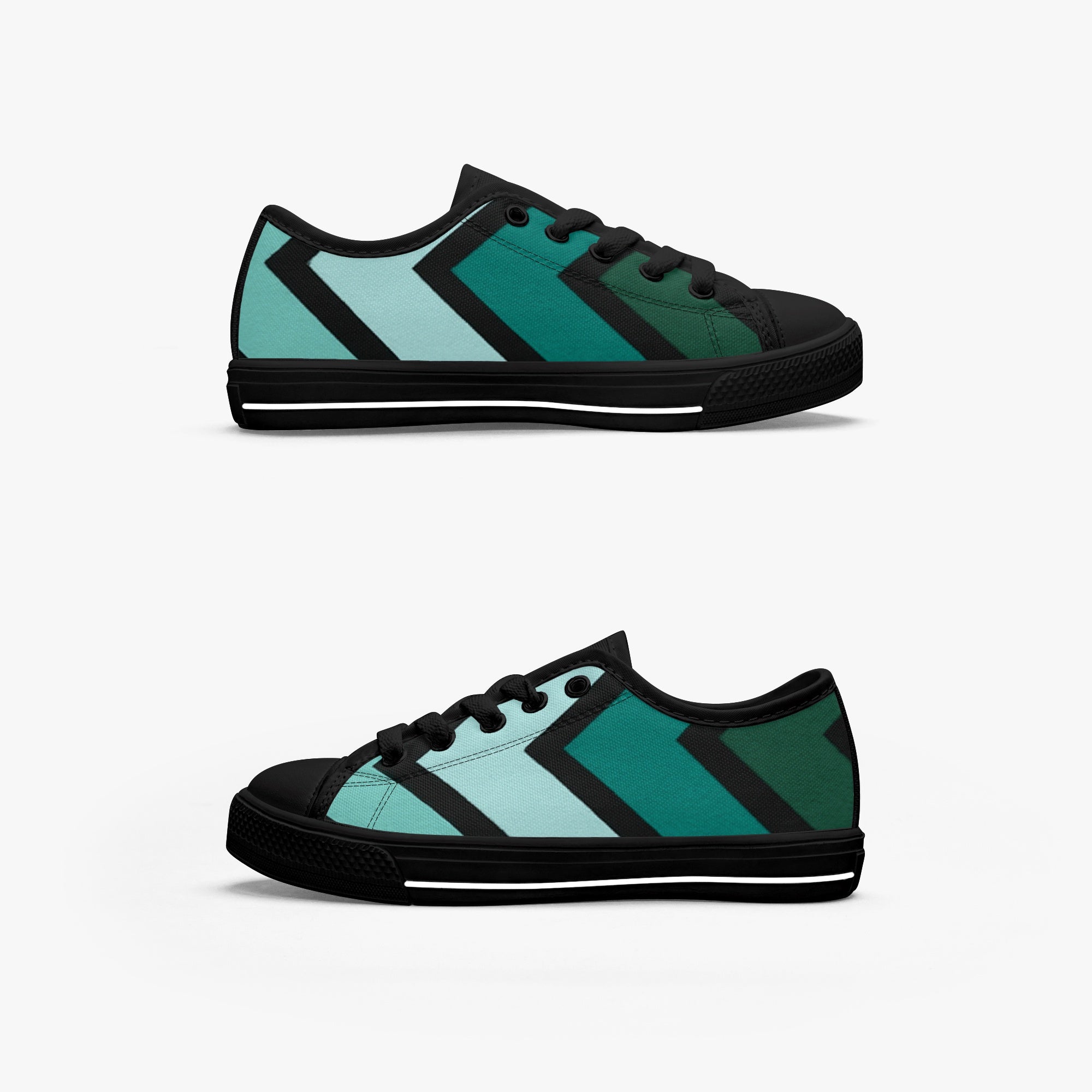 Chaussures basses en toile noire pour enfant