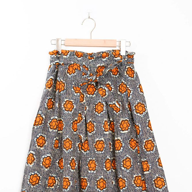 Cotton wax printed skirts